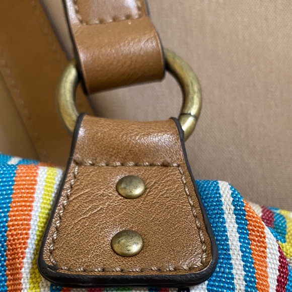 Relic Multicolor Striped Shoulder Bag with Tan Straps - Picture 7 of 7